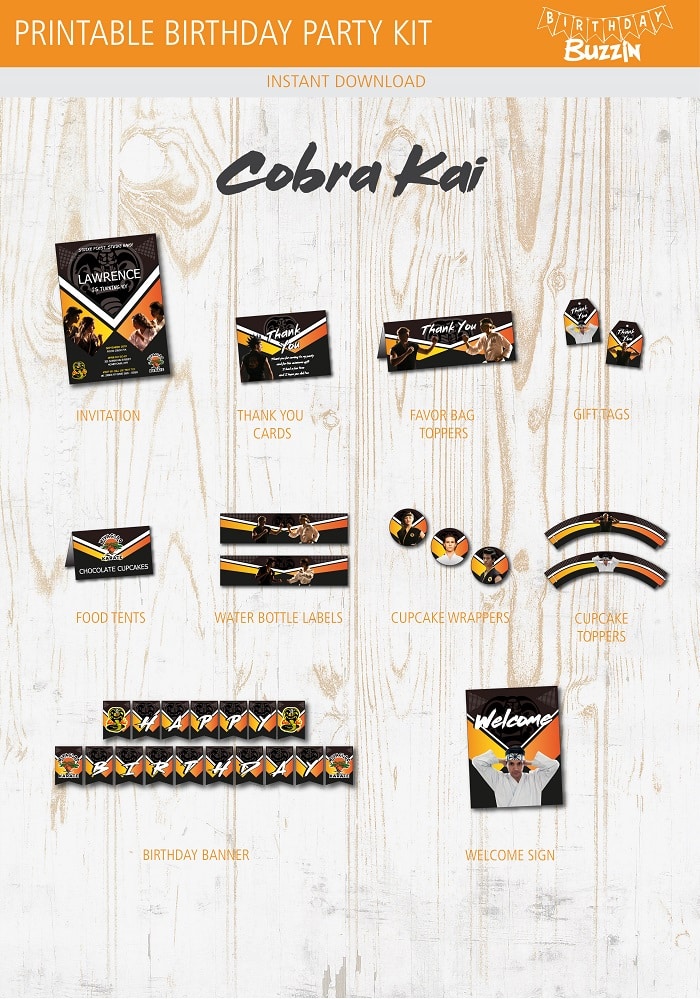 Cobra Kai Birthday Party Printable Kit