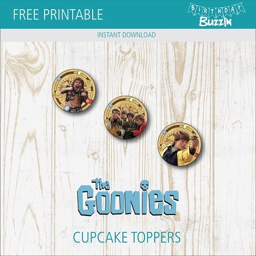 Free Printable The Goonies Cupcake Toppers Birthday Buzzin free-printable-the-goonies-cupcake-toppers-birthday-buzzin