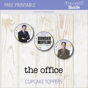 Free Printable The Office Cupcake Toppers