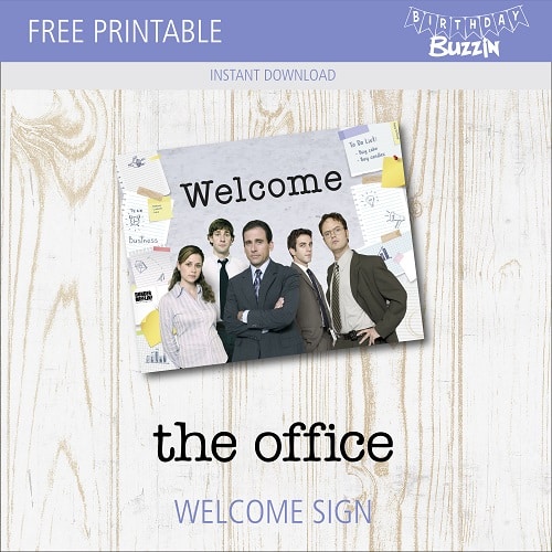 Free Printable The Office Sign Birthday Buzzin
