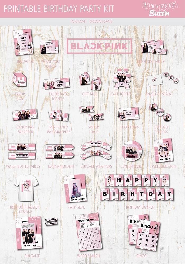 Blackpink Birthday Party printable Kit