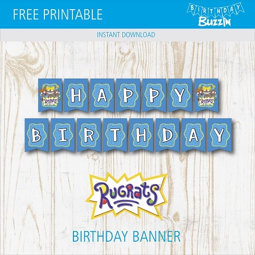 Free Printable African American Rugrats Birthday Banner Birthday Buzzin