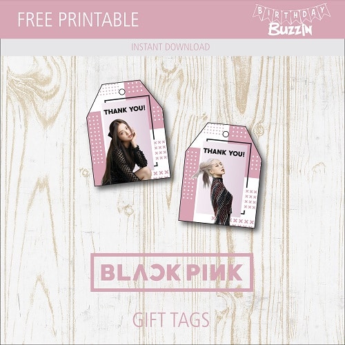 Free Printable Blackpink Favor Tags