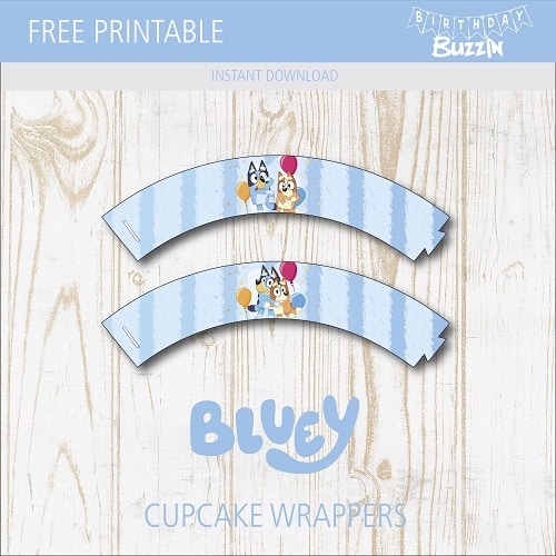 Free Printable Bluey Themed Water Bottle Labels