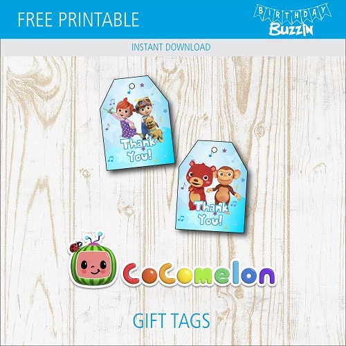 Free Printable Cocomelon Gift Tags