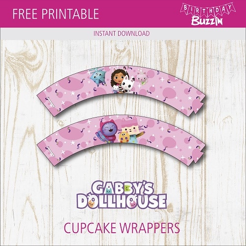 Free Printable Gabby's Dollhouse Cupcake Wrappers