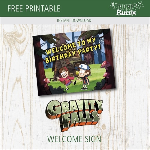 Free Printable Gravity Falls Welcome Sign