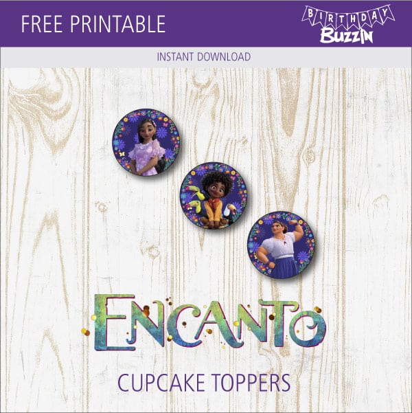 Free Printable Encanto Cupcake Toppers