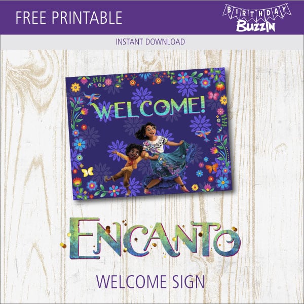 Free Printable Encanto Welcome Sign