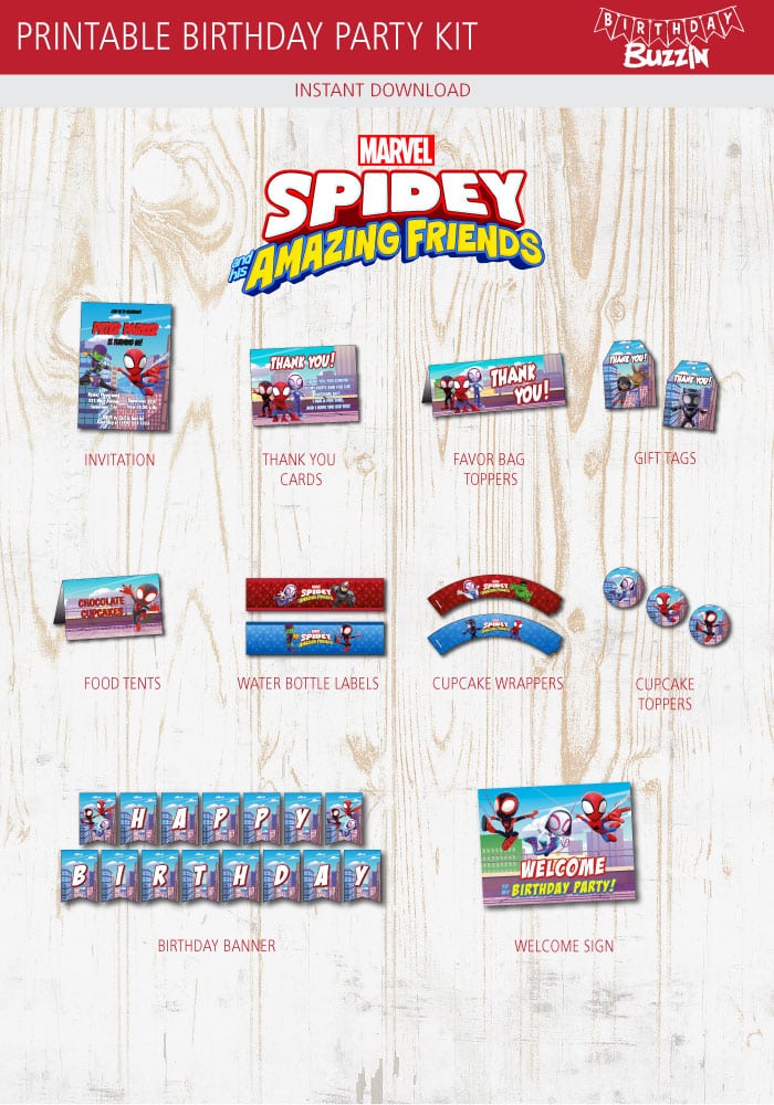 Miles Morales Party Printables (Amazing Friends) - My Party Templates
