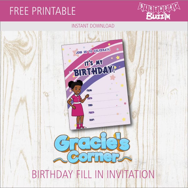 Gracie S Corner Invitation Template Free